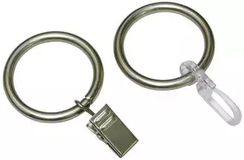 Gardinia Gardinenringe Europa für Ø 19 mm Silber-Satin 10-er Pack