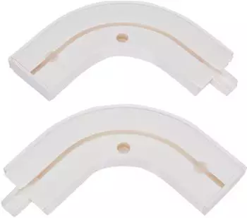 Gardinia Rundbogen 1-läufig GE1 mit Endstücken Weiß 13,5 cm x 13,5 cm 2-er Pack