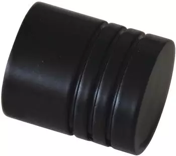 Gardinia Endst&uuml;ck Chicago Zylinder f&uuml;r &Oslash; 20 mm Schwarz-Matt 2-er Pack
