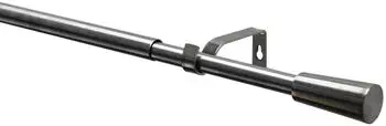 Gardinia Gardinenstangen-Set Kos Cone &Oslash; 16/19 mm Ausziehbar 120-210 cm Edelstahl