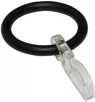 Gardinia Gardinenringe mit Faltenlegehaken f&uuml;r Stangen &Oslash; 16 bis 20 mm Schwarz matt