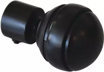 Gardinia Endst&uuml;ck Chicago Kugel f&uuml;r &Oslash; 20 mm Schwarz-Matt 2-er Pack