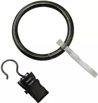 Gardinia Gardinenringe Europa für Ø 19 mm Silber-antik 10-er Pack