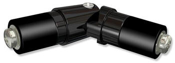 Interdeco Gelenkverbinder schwarz für 20mm Vorhangstangen (1120802-0029)