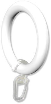 Interdeco Kunststoff Ringe weiß für 28mm Gardinenstangen 20 Stück (1128501-2032)