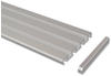 Interdeco Gardinenschienen/Vorhangschienen 3-/4-läufig Aluminium silber Slimline 320cm (geteilt) (1520002-3233)