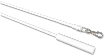 Interdeco Schleuderstab/Schiebestange mit Griff aus Metall Trento in weiß 150cm (5101003-1501)