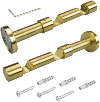 Liedeco Doppelträger Gardinenstangen für Gardinenstangen 16 mm goldfarben (67704944)