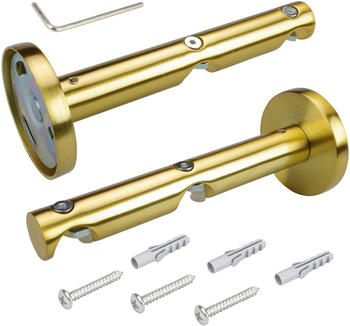 Liedeco Deckenträger Gardinenstangen für Gardinenstangen 16 mm goldfarben (88326238)