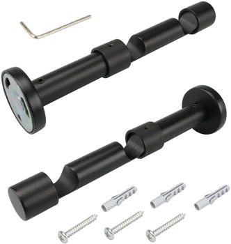 Liedeco Doppelträger Gardinenstangen für Gardinenstangen 16 mm schwarz (25736456)