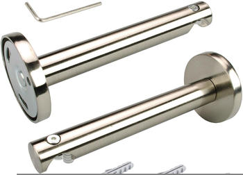 Liedeco Träger Gardinenstangen für Gardinenstange 12 cm silberfarben (23086006)
