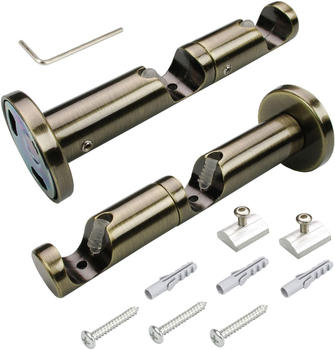 Liedeco Kombiträger Gardinenstangen Innenlaufprofil 16 mm goldfarben (99618253)