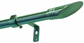 Gardinia Gardinenstange Ellipse edelstahloptik 16mm ausziehbar 120-210cm (30952)
