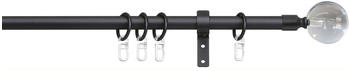 Indeko Kugel Glas klar 16mm 1-läufig schwarz 200cm