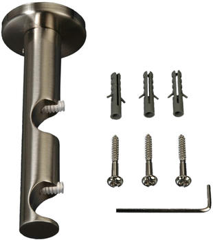 Liedeco Träger Gardinenstangen 12 cm offen für 20 mm 2-läufig (404043)