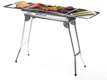 InnovaGoods Stainless Steel Foldable Charcoal BBQ ExelQ