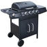 vidaXL Gasgrill 4+1 schwarz (41898)