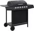 vidaXL Gasgrill inkl. 6 Brennern Stahl schwarz