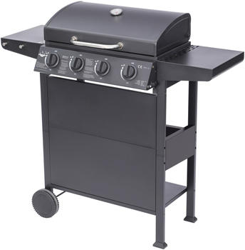 El Fuego San Jose 4 Brenner Gasgrill 114 x 101,5 x 51 cm Schwarz (AY0206) – El Fuego San Jose Gasgrill mit vier Brennern für direktes Grillen