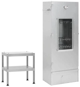vidaXL Smoker oven barbecue with steel table