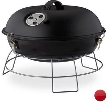 Relaxdays Portable charcoal barbecue 36 cm black