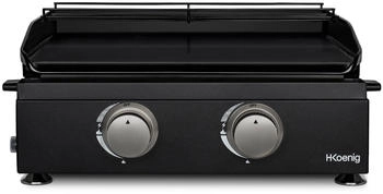 H. Koenig Gas plancha 2 burners enameled cast iron