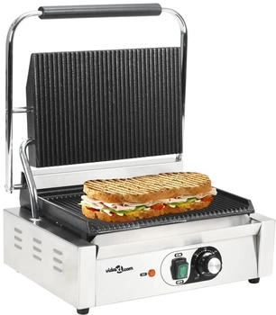 vidaXL Gerillter Panini-Grill 2200 W 43 x 30,5 x 20 cm (50750)