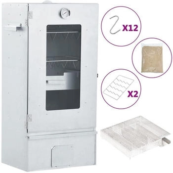 vidaXL Räucherofen mit Kaltrauchgenerator Verzinkter Stahl (3200763)