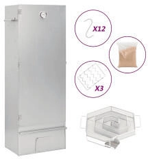 vidaXL Räucherofen mit Kaltrauchgenerator Verzinkter Stahl (3200756)