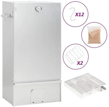 vidaXL Räucherofen mit Kaltrauchgenerator Verzinkter Stahl (3200765)