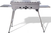 Mangal Khan Edelstahl Schaschlik Grill mit Grillrost