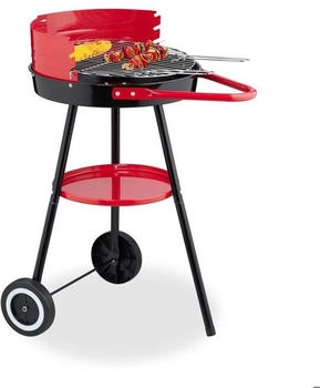 Relaxdays Round barbecue ø42 cm with wind guard