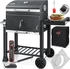 Kesser XL charcoal BBQ with cover and thermometer