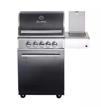 Paella World Gasgrill CHEF M Black Edelstahl mit Steakzone, 3 Brenner, Seitenkocher, Backburner, Air System (500703)