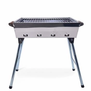 Grillpeter Mangal Grill Riga Edelstahl Campinggrill mit Klappbeinen