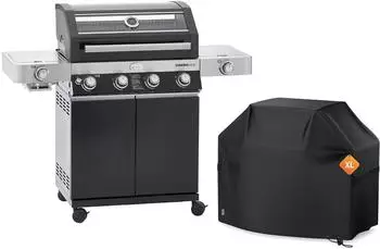R&ouml;sle BBQ Gasgrill Videro G4-S Vario+ schwarz 2025 mit Schutzhaube XL