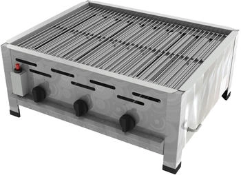 ChattenGlut Professional Gastrobräter 3-flammig Tischgerät 13,5kW und Edelstahlrost - silber 67802824