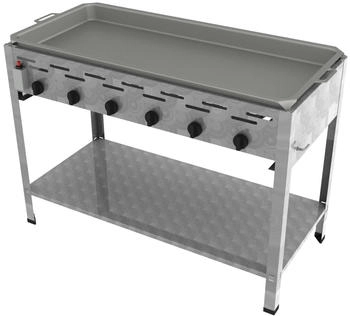 ChattenGlut Professional Gastrobräter 6-flammig Standgerät 22,0kW und Pfanne - silber 67598309