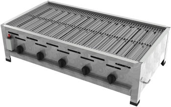 ChattenGlut Professional Gastrobr&auml;ter 5-flammig Tischger&auml;t 22,5kW und Edelstahlrost - silber 67590579