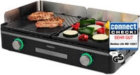 Medion Tischgrill "MD12027, mit Dual-Zonen-System, 2,400 Watt, 2 abnehmbare Platten"