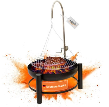 Nativ Haushalt Lemodo Holzkohlegrill mit Kurbel