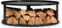 XXXL Feuerschalenbasis & Holzlager Stahl schwarz Ø 62 cm (CK116044)