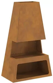 vidaXL Feuerstelle mit Holzlager aus Cortenstahl – vidaXL Feuerstelle mit Holzlager aus Cortenstahl – durchdachte Kombination für gesellige Abende