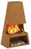 vidaXL Feuerstelle mit Holzlager aus Cortenstahl