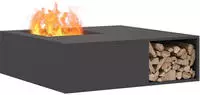 vidaXL Feuerstelle Schwarz 100 x 100 x 30 cm Wetterfeststahl