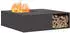 vidaXL Feuerstelle mit Holzlager Schwarz Stahl (859000)