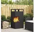 vidaXL Pozzetto nero 50 x 50 x 100 cm Edelstahl