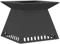 vidaXL Feuerstelle Schwarz 60 x 60 x 50 cm Wetterfeststahl