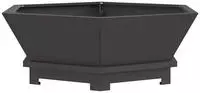 vidaXL Feuerschale Schwarz 75 x 75 x 28 cm Wetterfeststahl