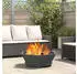 vidaXL Pozzetto schwarz 75 x 75 x 28 cm Edelstahl